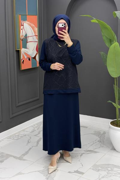 Gülendam Etekli Takım - laci Lacivert