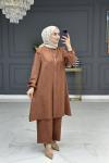 GÜLÜZAR TAKIM -  KAHVE Kahverengi