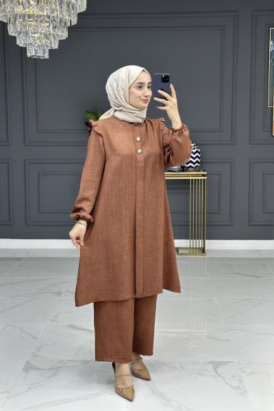 GÜLÜZAR TAKIM -  KAHVE Kahverengi