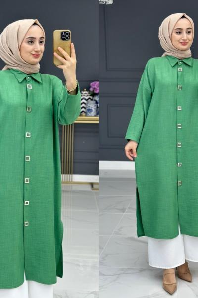 Halide Tunik - Yeşil Yeşil