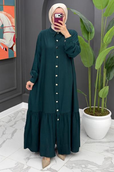 Hülya Uzun Elbise - Zümrüt  Zümrüt