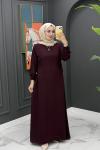 İdil Elbise - mürdüm Mürdüm