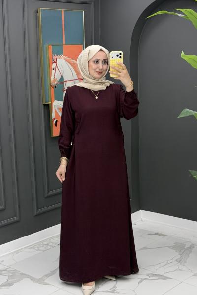 İdil Elbise - mürdüm Mürdüm