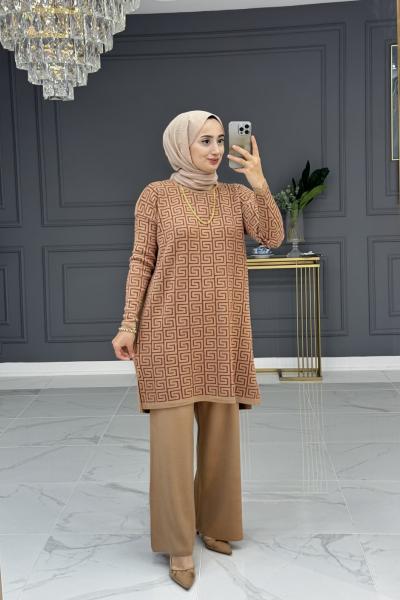 İklim triko takım - camel Camel