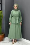 İnci Etekli Takım - Açık Yeşil  Yeşil