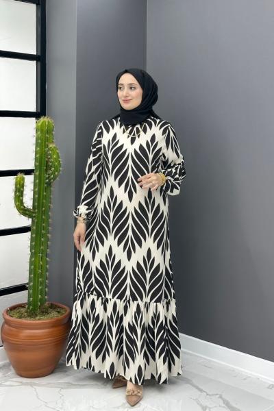 Işık Elbise - Siyah  Siyah