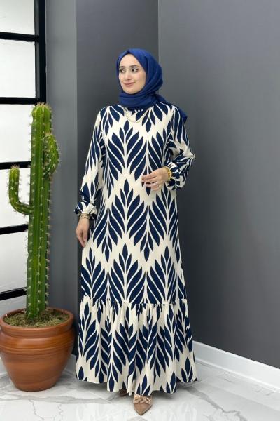 Işık Elbise - Mavi Mavi