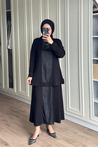 Işılay Etekli Takım - Siyah  Siyah