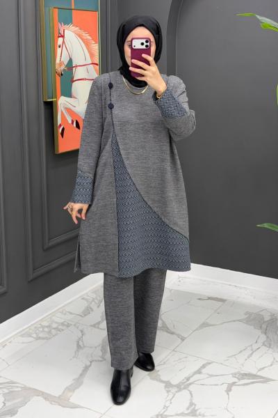 Kebire Takım - Gri Gri