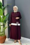 Kibar Etekli Takım - Bordo Bordo
