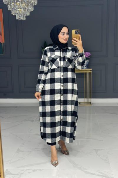 Kiraz oduncu Uzun Gömlek - Siyah Siyah