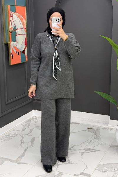 Lady Triko Takım - Gri Gri
