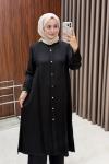 Lamia Uzun Takım - Siyah Siyah