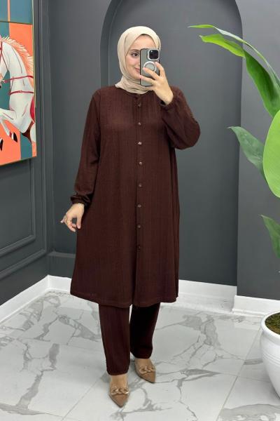 Lavin Uzun Takım - Kahve  Kahverengi