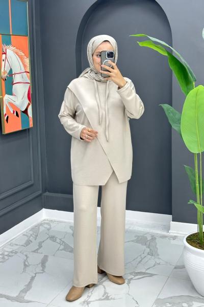 Lazer Kesim Oysho Takım - Bej  Bej