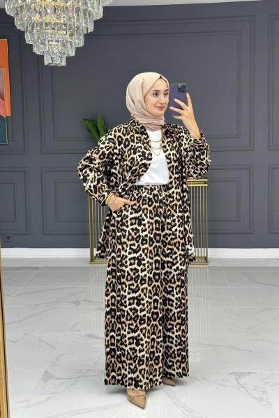 leopar şahane takım - siyah  Siyah