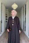 Liva Kot Kimono-Kahverengi Kahverengi