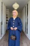 Liva Kot Kimono-Açık Mavi Mavi