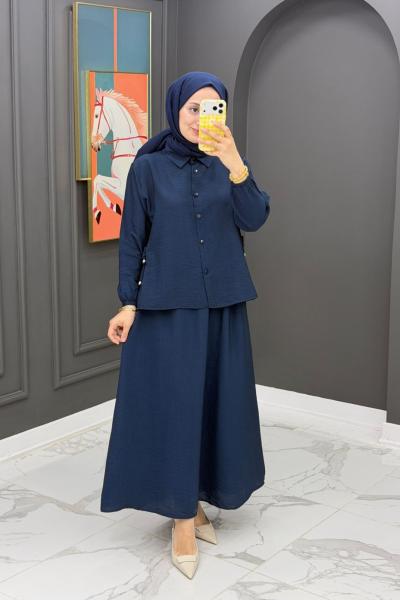Maya Etekli Takım-Lacivert Lacivert