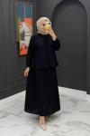 Maya Etekli Takım-Siyah Siyah