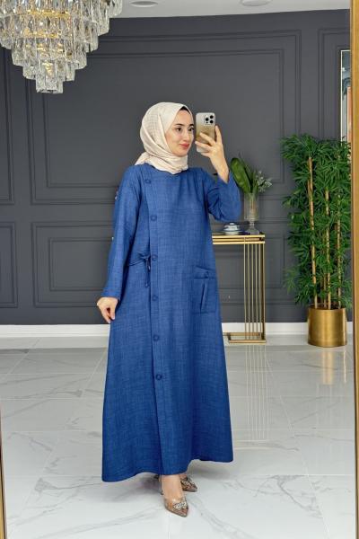 Megy elbise - açık laci Açık Lacivert