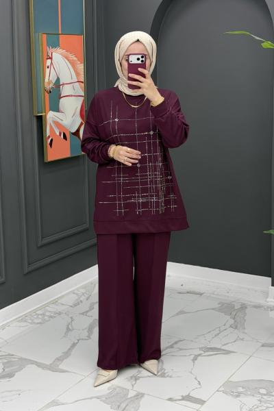 Meltem Takım - bordo Bordo