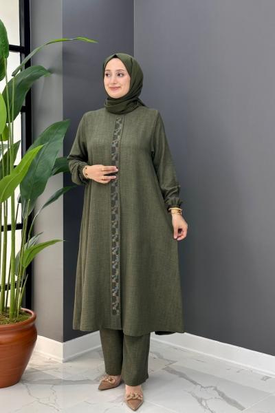 Meriç Uzun Takım - Haki  Haki