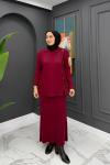 Merserize Triko Takım - Bordo Bordo