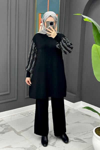 Merve Triko Takım - Siyah  Siyah