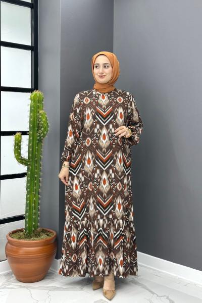 Meryem Elbise - Kahve  Kahverengi