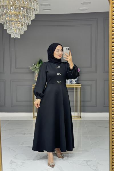 mihri elbise - siyah Siyah