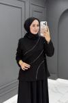 Mihrican Etekli Takım - Siyah Siyah