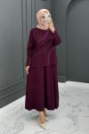 Mihrican Etekli Takım - mürdüm Mürdüm