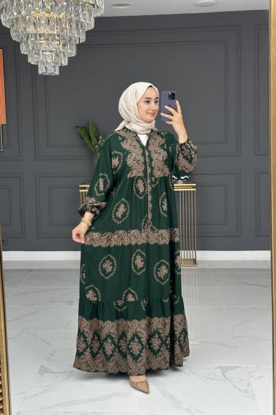 mücella elbise - zümrüt Zümrüt