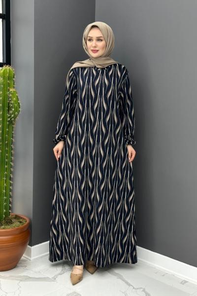 Müge Elbise - Lacivert  Lacivert