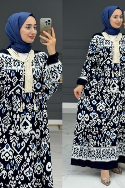 Müjgan Uzun Elbise- Lacivert Lacivert