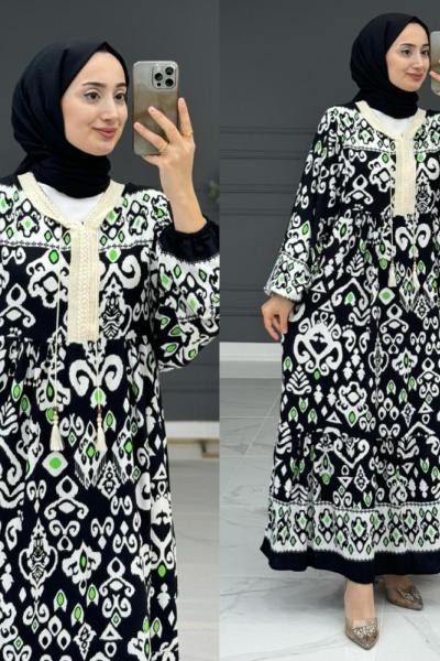 Müjgan Uzun Elbise- Siyah Siyah