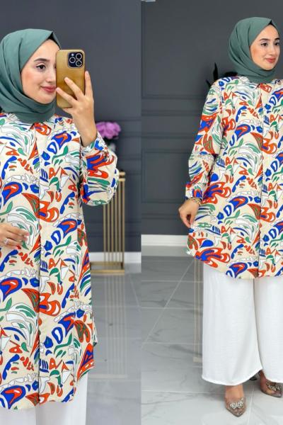 Mürvet Tunik - Yeşil Yeşil