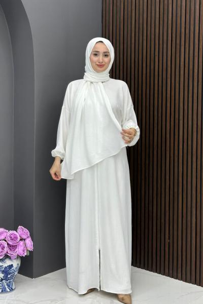 Namaz Elbisesi - Beyaz Beyaz