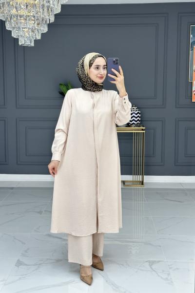 Nebahat uzun takım - bej Bej