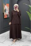Necla Etekli Takım - Kahve Kahverengi