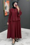 Neşe Etekli Takım - Bordo Bordo