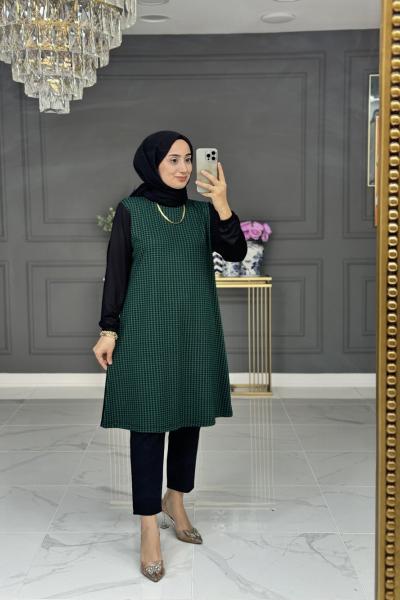 Neva kazayağı tunik - yeşil Yeşil