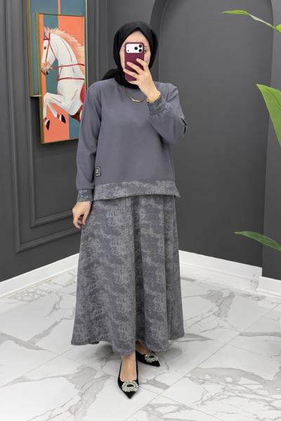 Nilay Etekli Takım - Gri Gri