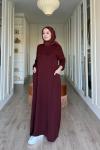 Niloş Oyhso Elbise - Bordo Bordo