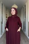 Niloş Oyhso Elbise - Bordo Bordo