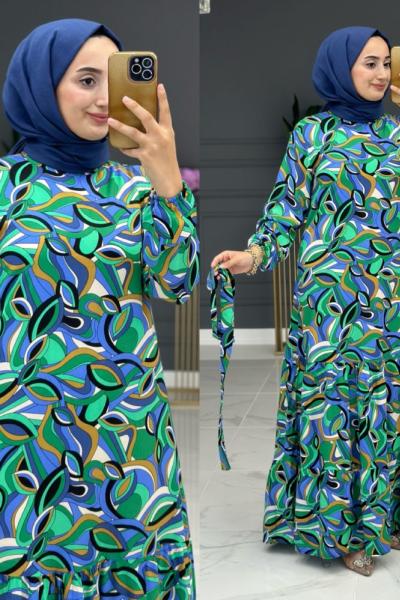 Nisvan Elbise - Yeşil Mint Yeşili