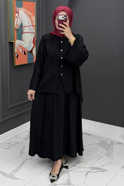 Nursima Etekli Takım - Siyah Siyah