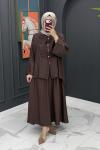 Nursima Etekli Takım - kahve Kahverengi