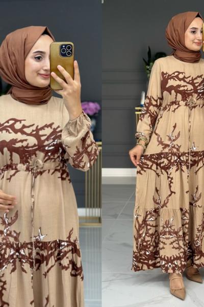 Ömür Elbise -Kahve Kahverengi